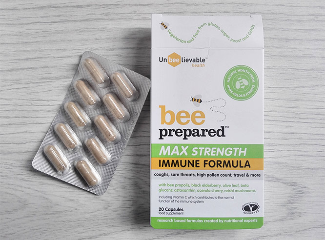 Bee Prepared Max Strength immune support capsules
