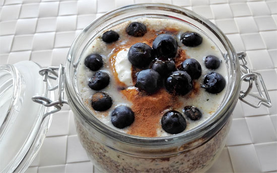 high protein low carb meal: breakfast in a jar, great to take with you to work