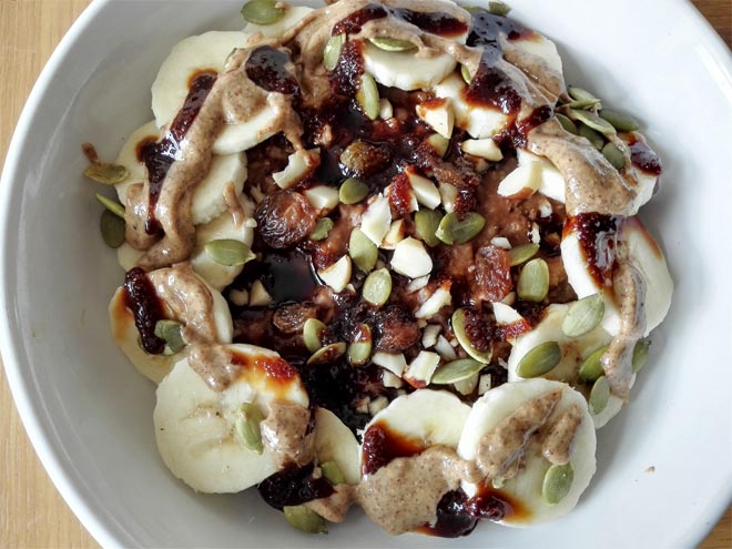 magnesium-rich porridge closeup