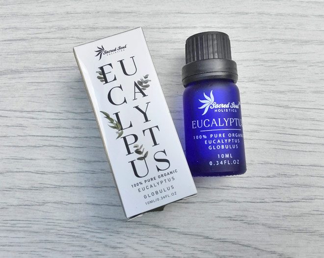 Organic eucalyptus essential oil from Sacred Soul Holistics