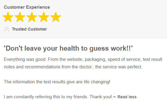 review of Medichecks by a customer 3