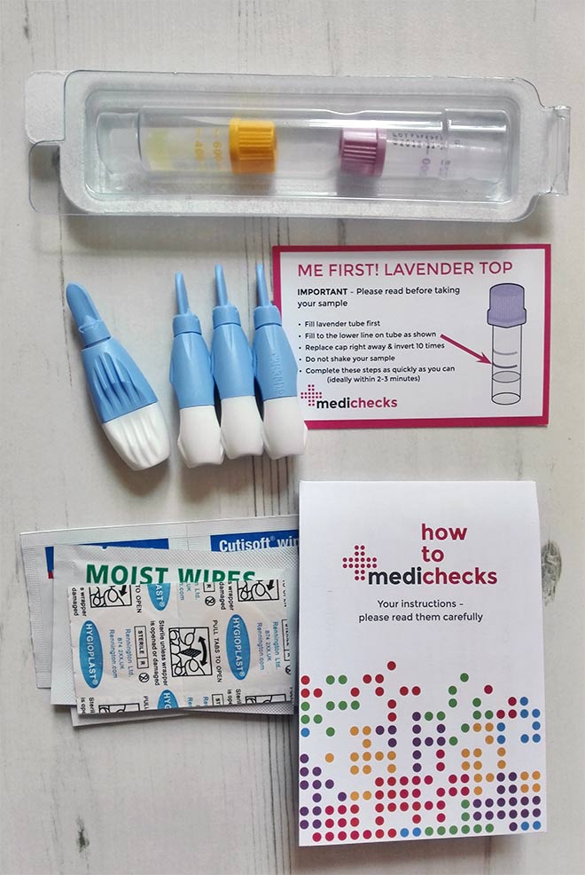 medichecks test kit contents