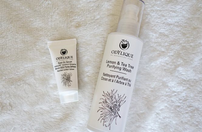 Odylique Lemon & Tea Tree Purifying face wash and Spot-on serum