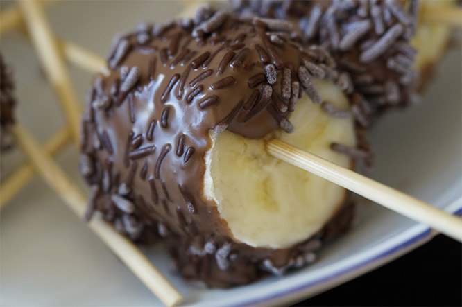 banana covered in chocolate