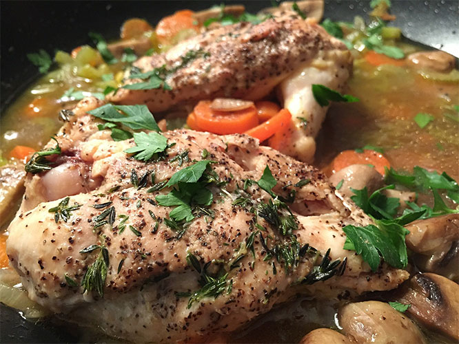 cooked chicken