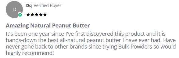 Bulk Powders peanut butter review2