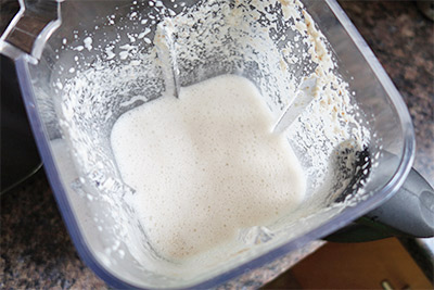 blended almonds - close-up