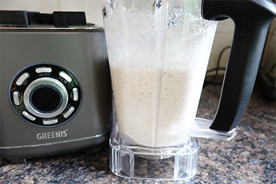 blended almond nuts and coconut