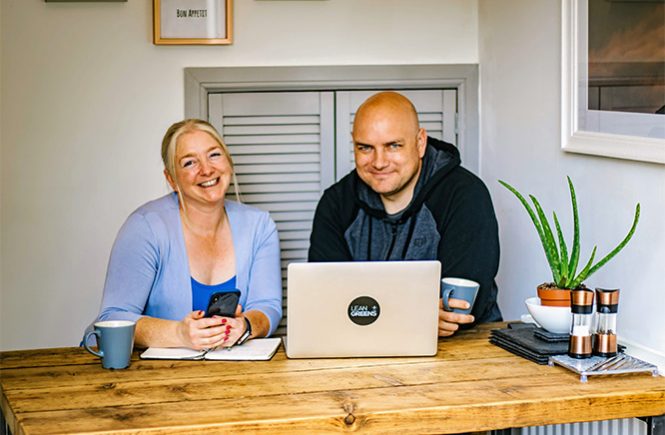 Tim from Lean Greens with his wife who is his business partner