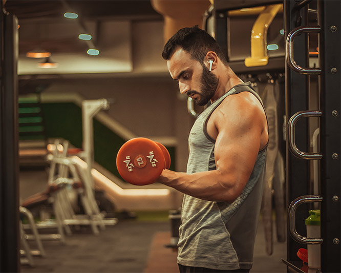 man exercising