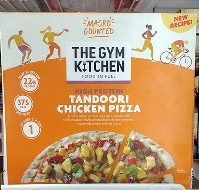the gym kitchen high protein tandoori chicken pizza