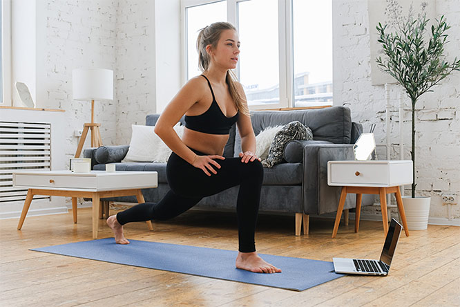 working out at home