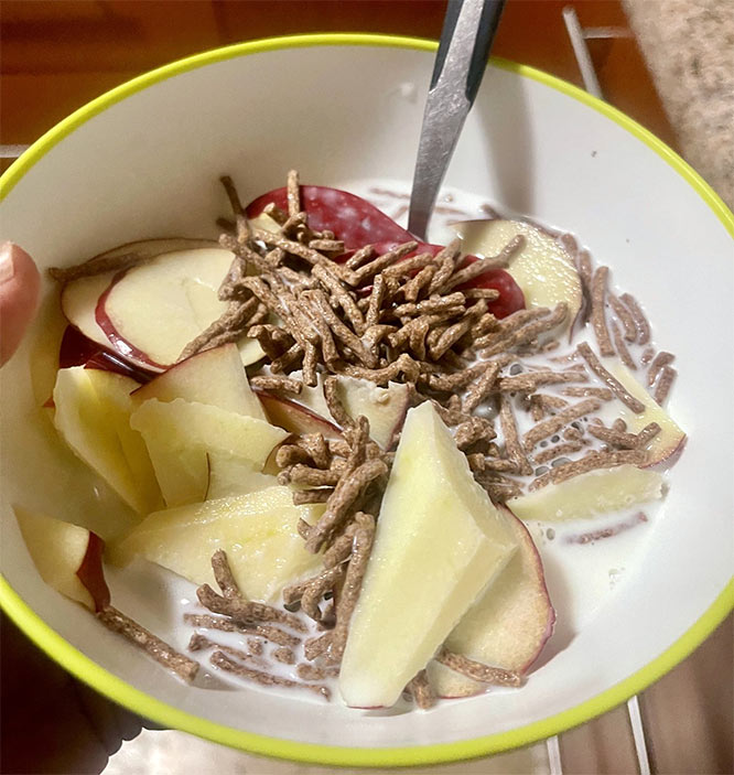 all bran with apples