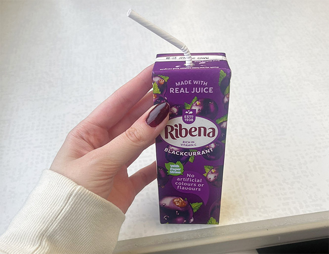 Ribena carton drink