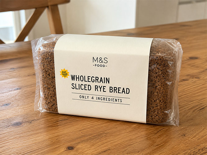 M&S Only 4 Ingredients Wholegrain Sliced Rye Bread