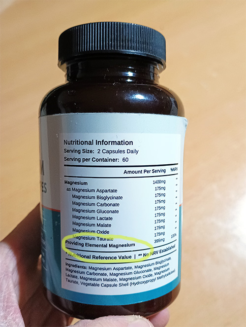 label: providing elemental magnesium